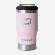 StubCup Pink can cooler drinking cup by Get Rug'd with insulated stainless steel design