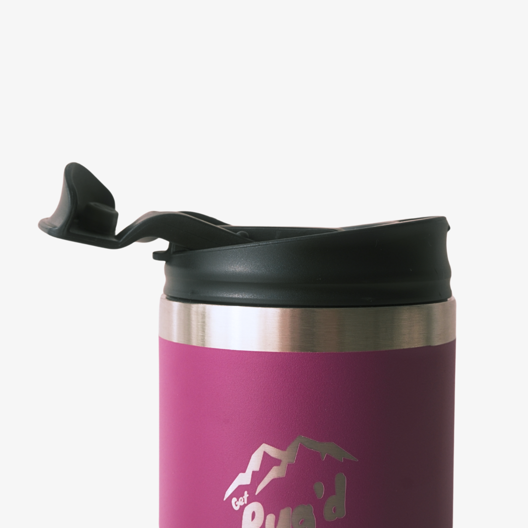 Get Rug'd dual coffee lid replacement stubcup for easy sipping and spill prevention