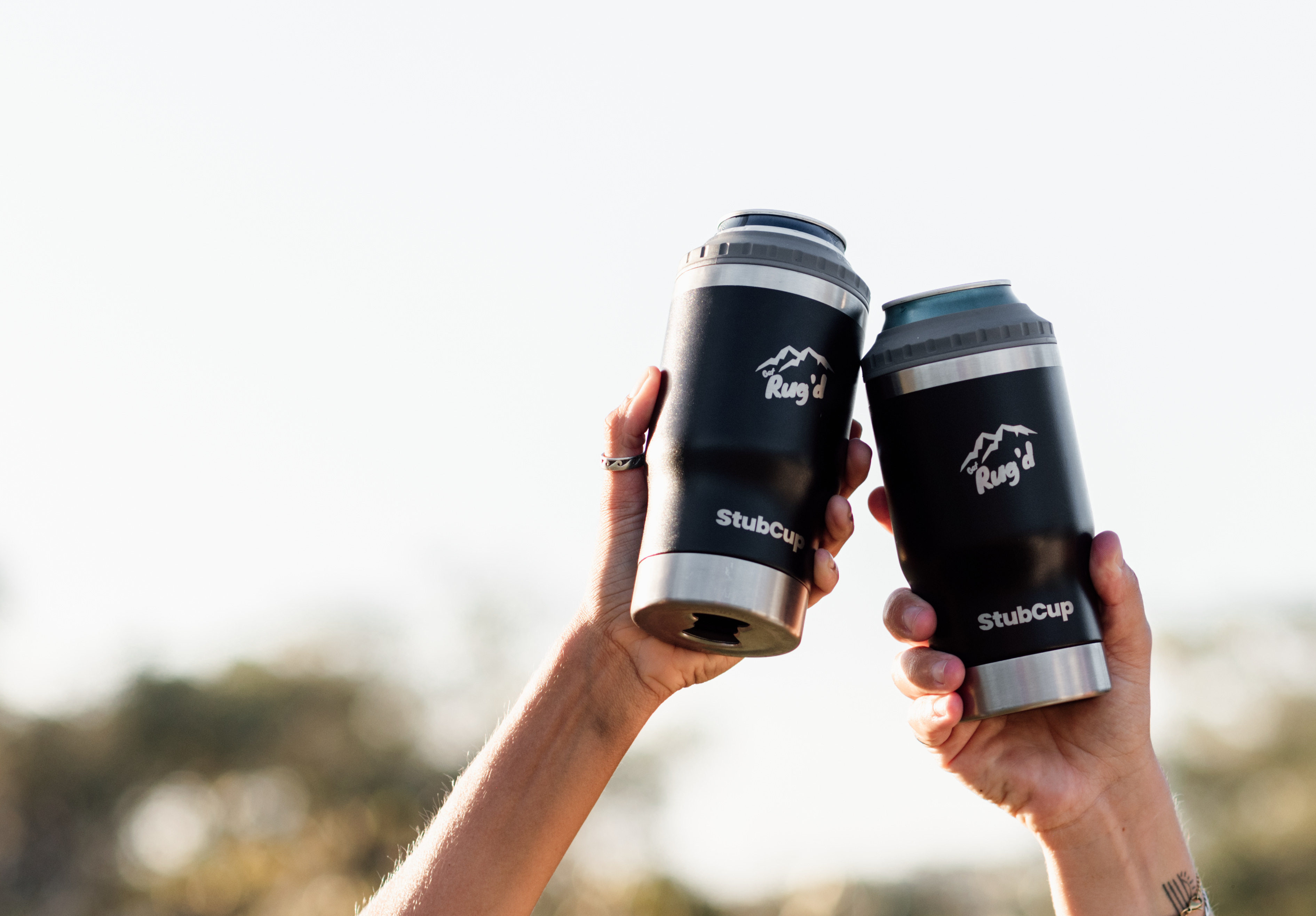 Get Rugd StubCup Stubby Holder Stainless Steel Coffee Cup Bottle Opener