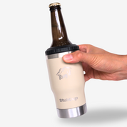 Get Rug'd Insulated Stub Cup with Bottle Holder in Beige for Easy Grip and Drink Preservation