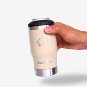 Get Rug'd StubCup Stainless Steel Insulated Cup in Beige for Outdoor Adventures