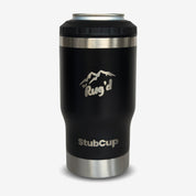 Get Rug'd StubCup stubby cooler coffee cup drinking beer black stainless steel insulated