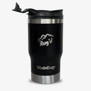 Get Rug'd black stainless steel StubCup stubby cooler coffee cup drinking beer with swigsip lid