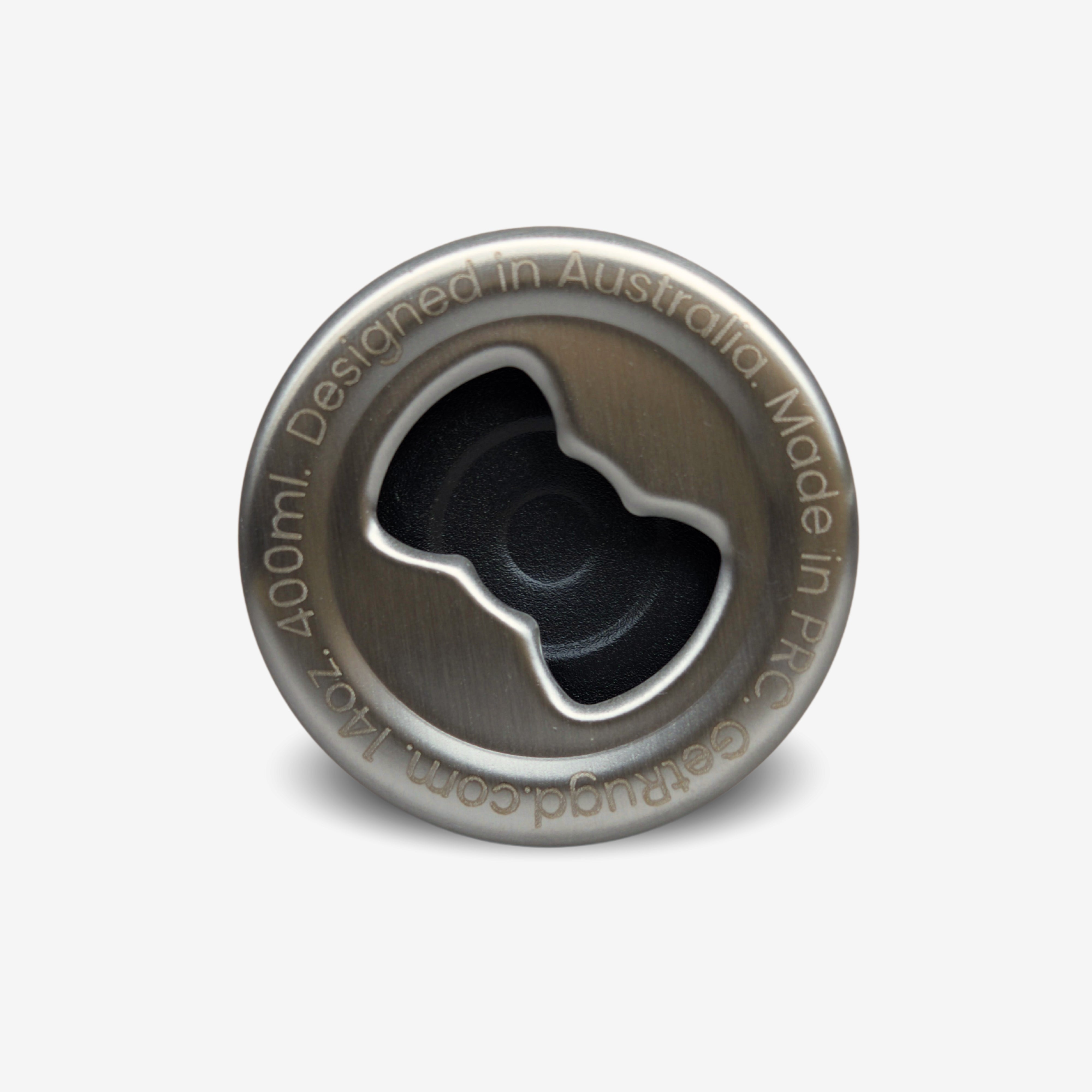 Bottom view of Get Rug'd StubCup stubby cooler coffee cup drinking beer with 400ml capacity
