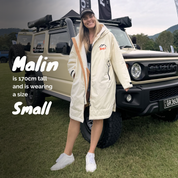 Get Rug'd Robe in cream featuring hydrocloak waterproof cream for outdoor adventures