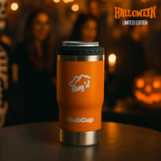 Get Rug'd Limited Edition Halloween StubCup in Bright Orange for cans bottles coffee