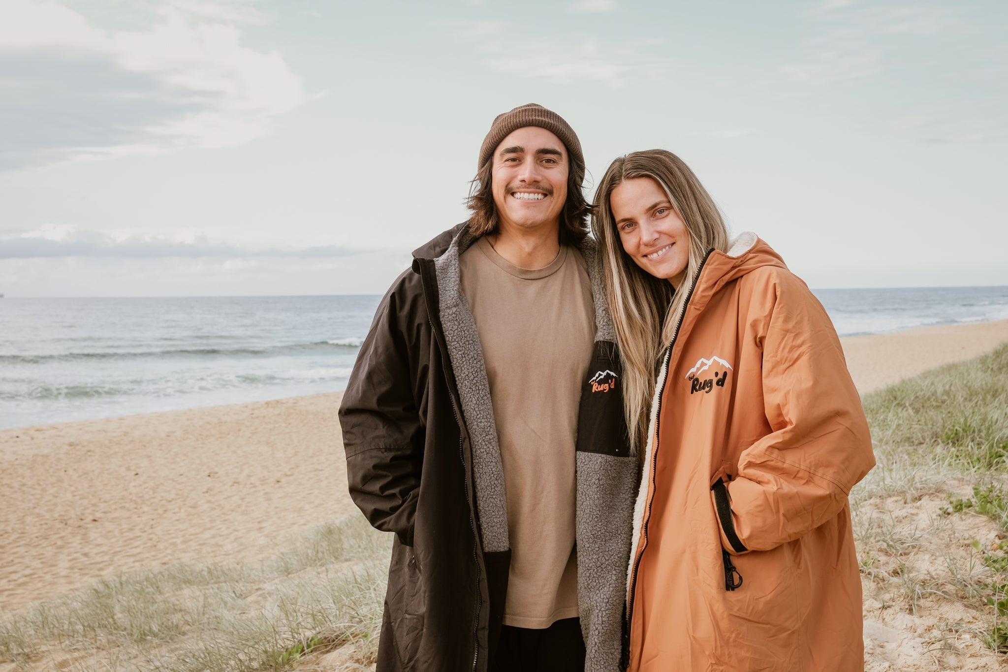 Dre and Malin. Founders of RUGD and the original Stubcup, a stubby cooler and coffee cup in one. Sunshine Coast QLD.
