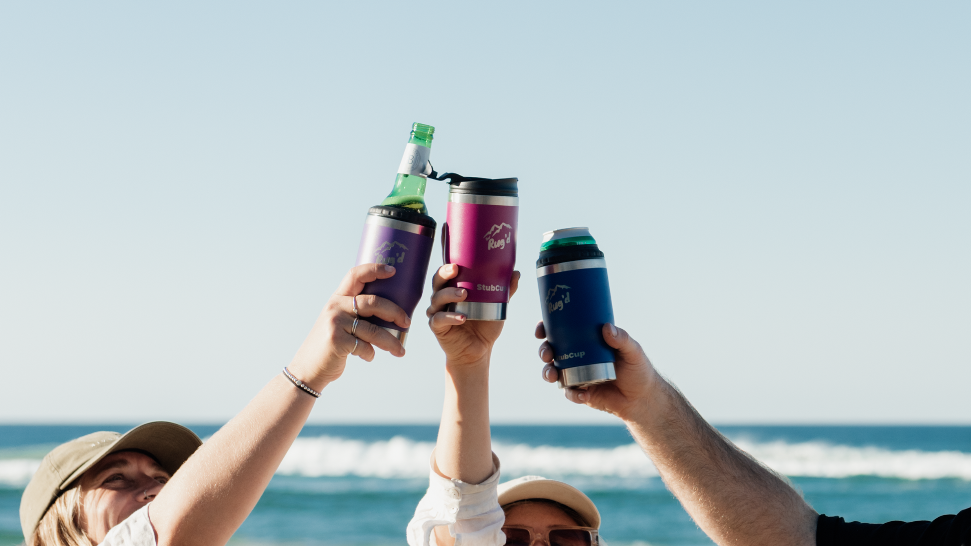 Get Rugd StubCup stubby cooler coffee cup insulated bottle opener