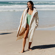 Cream Camping Outdoor Robe Dryrobe After Swim Robe Swimming Coat