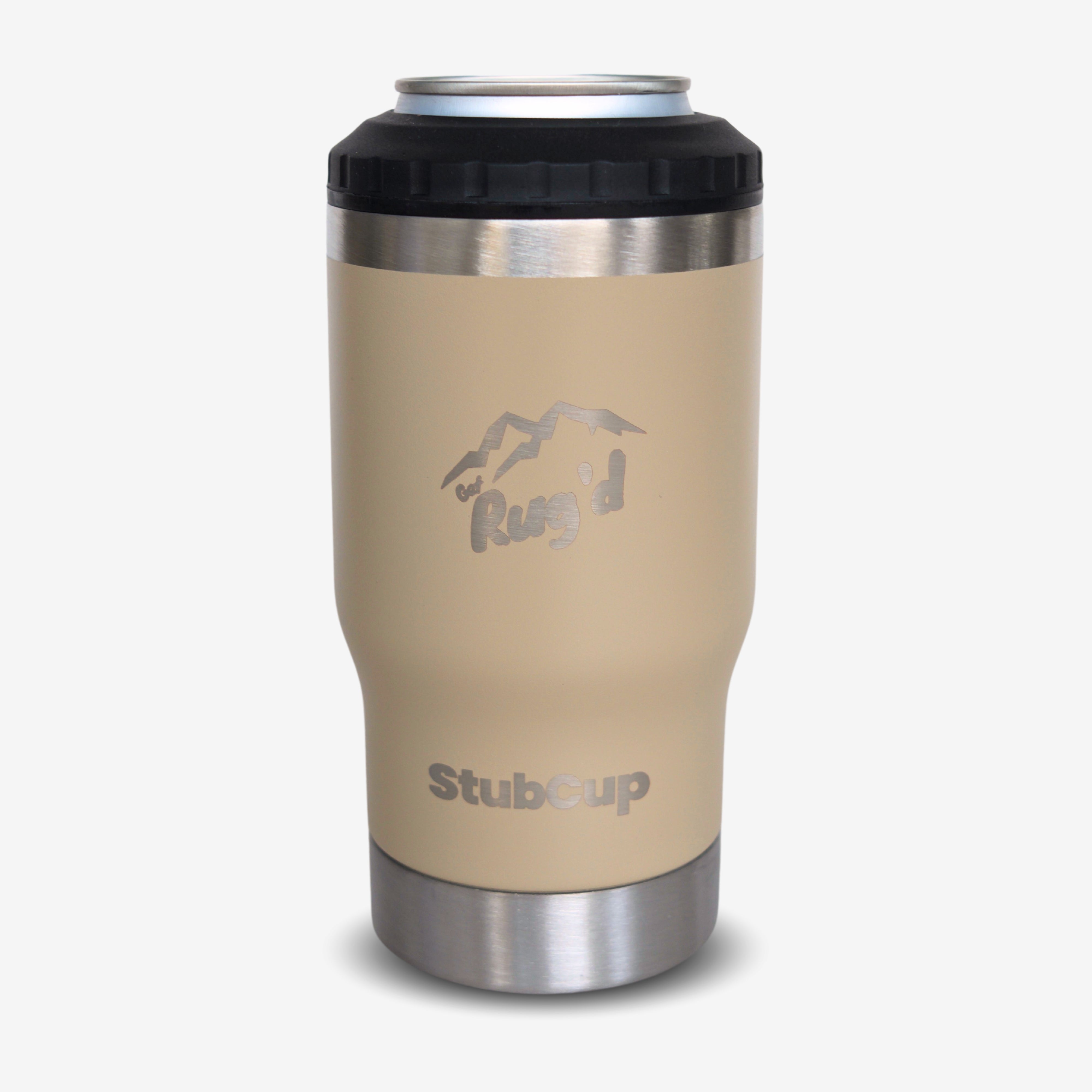 The StubCup Beige | Ultimate 4-in-1 Travel Cup | Get Rug'd