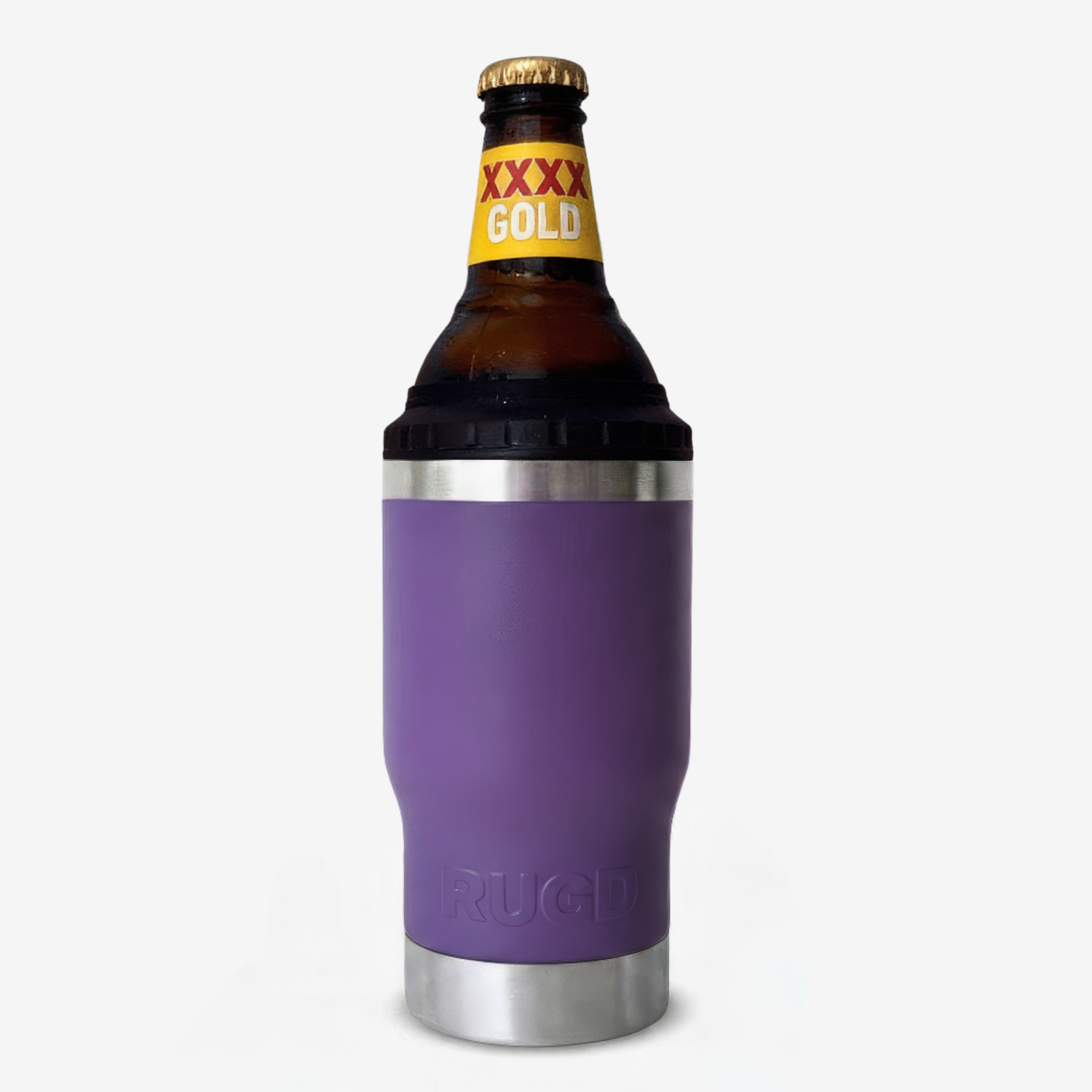 StubCup Purple tumbler purple beer drinking cup featuring a sleek design and stainless steel bottom