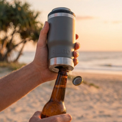 Get Rug'd StubCup Grey stubby cooler coffee cup beer can bottle, perfect for outdoor gatherings
