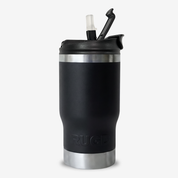 Get Rug'd StubCup stubby cooler coffee cup for drinking beer with a sleek black design