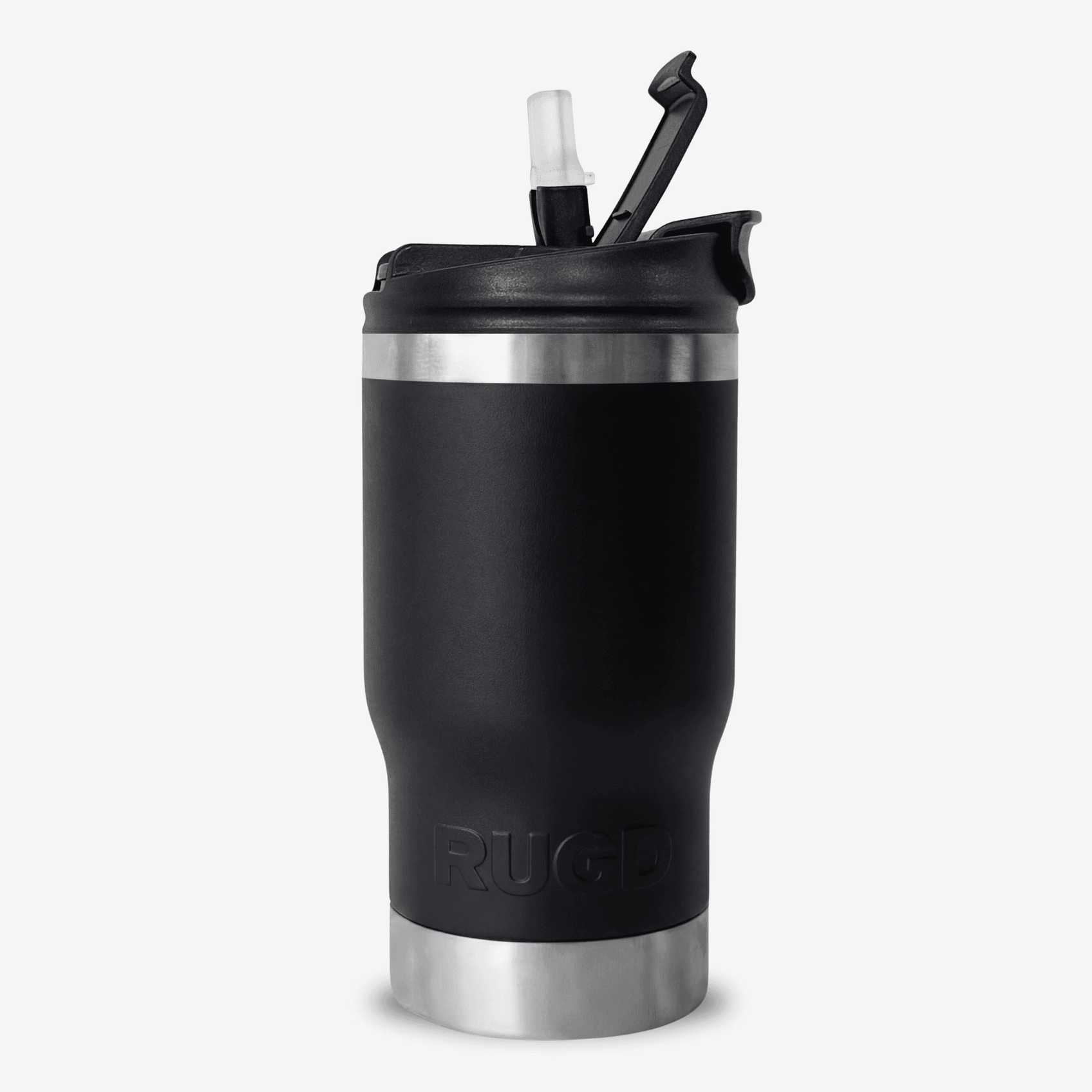 The StubCup® Black | 5-in-1 Stubby Cooler and Coffee Cup | RUGD