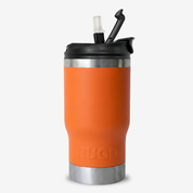 Get Rug'd StubCup orange can stubby holder cooler coffee cup with spill-proof lid and sleek design