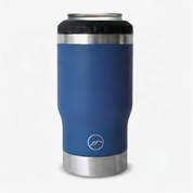 Get Rug'd Best Stubby Cooler Coffee Cup in blue with insulated design for keeping beverages hot or cold