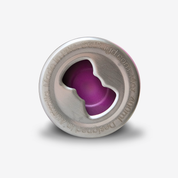 Get Rug'd StubCup Grape stubby cooler coffee cup with a purple exterior and stainless steel base