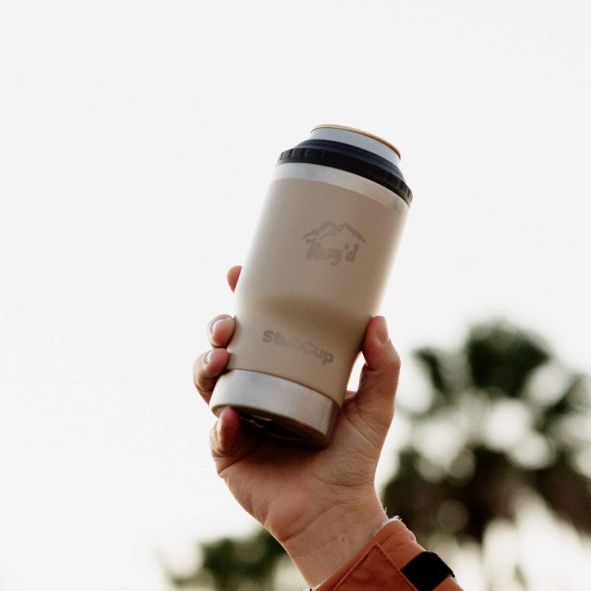 Stainless Steel Cup with Bottle Opener fits Cans and Beer Bottles