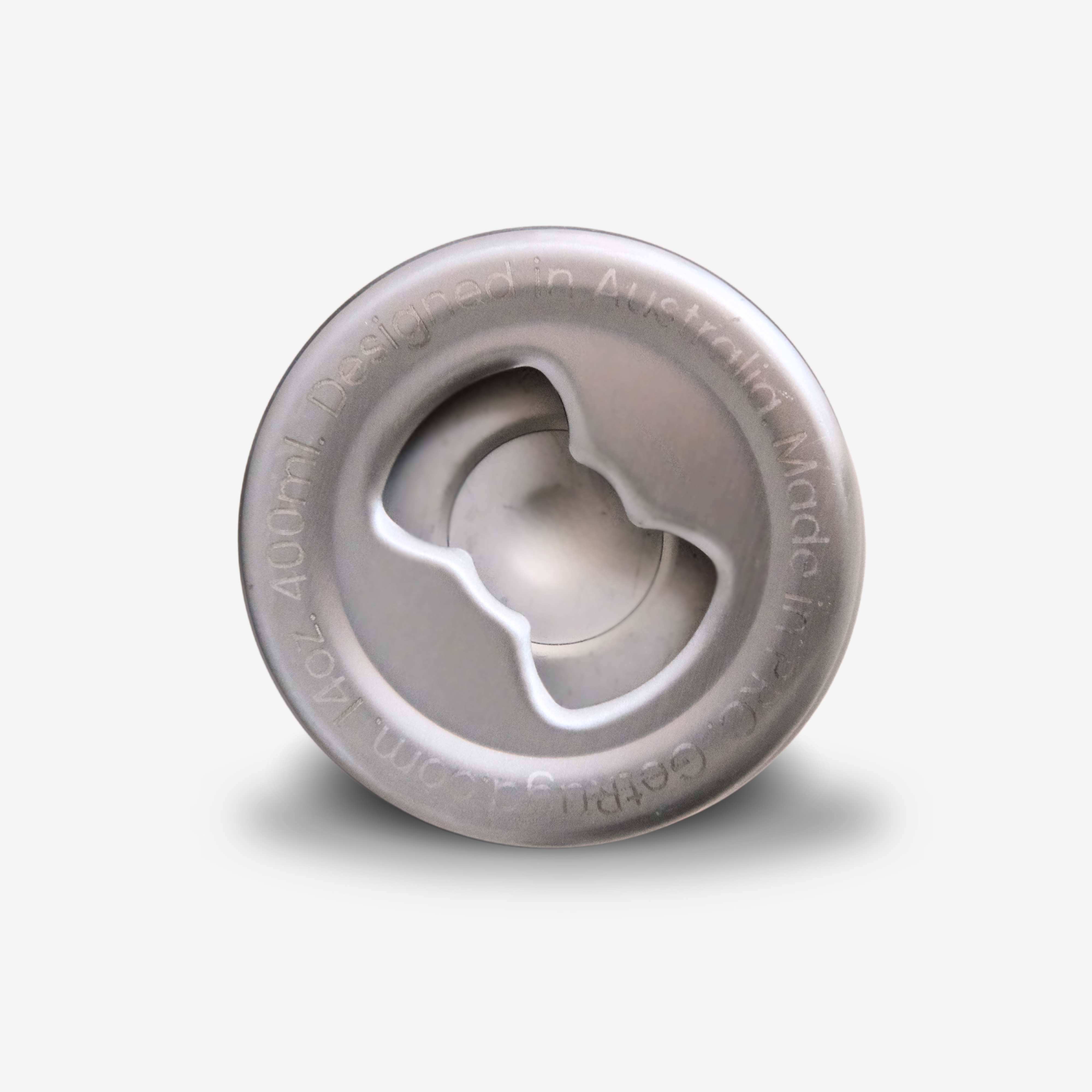Bottom view of Get Rug'd StubCup stainless steel stubby cooler coffee cup with a sleek design