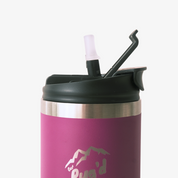 Get Rug'd dual coffee lid replacement stubcup for travel mugs with straw and secure closure