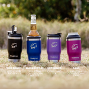 StubCup Pink can cooler drinking cup for iced, hot drinks, and conventional cans