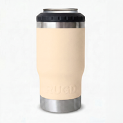 RUGD StubCup Beige stubby holder and coffee cup made of stainless steel with a sleek design