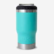 Get Rug'd Insulated Cup in Aqua Color with Stainless Steel Base for Hot and Cold Beverages