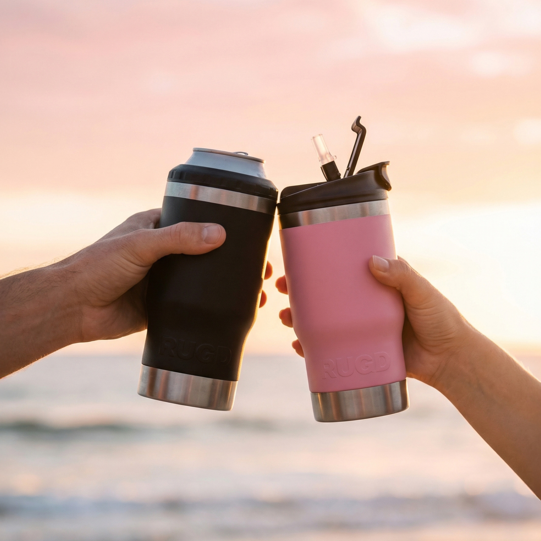 RUGD StubCup stubby cooler coffee cup drinking beer, perfect for outdoor gatherings and beach days
