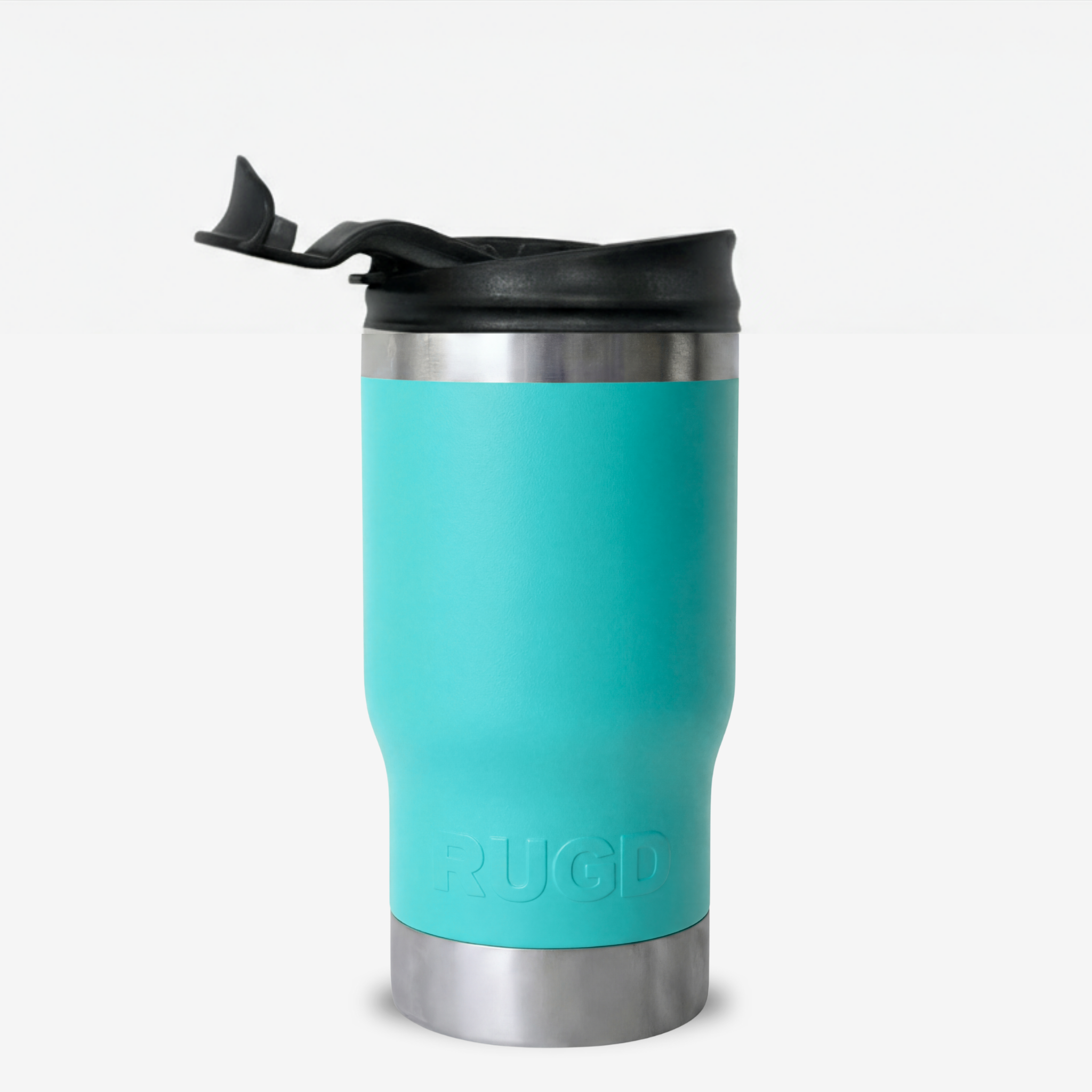 Get Rug'd Insulated Turquoise Travel Mug with Spill-Resistant Lid for Hot and Cold Beverages