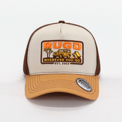 Get Rug'd Trucker Cap with Rugged Design and 'Wherever You Go' Embroidery