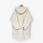 Get Rug'd Hydrocloak waterproof cream robe with a hood for ultimate comfort and protection