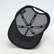 Get Rug'd Black Cap with Mesh Back Panel and Adjustable Snap Closure for Comfortable Fit