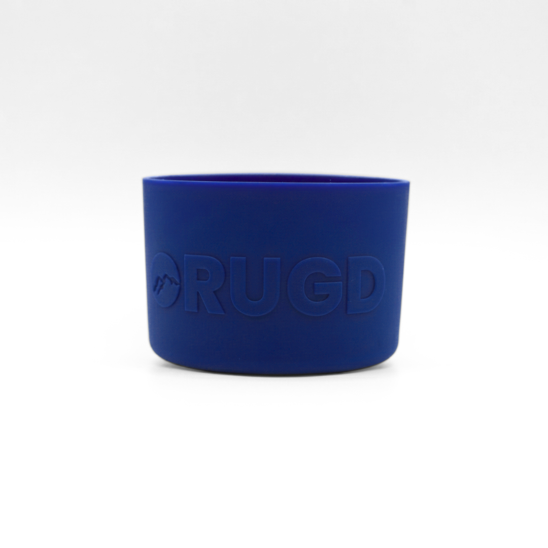 silicone boot for stubjug 1000ml protective in blue color with embossed logo