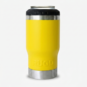 Yellow Insulated Cup with Stainless Steel Base for Hot and Cold Beverages from RUGD