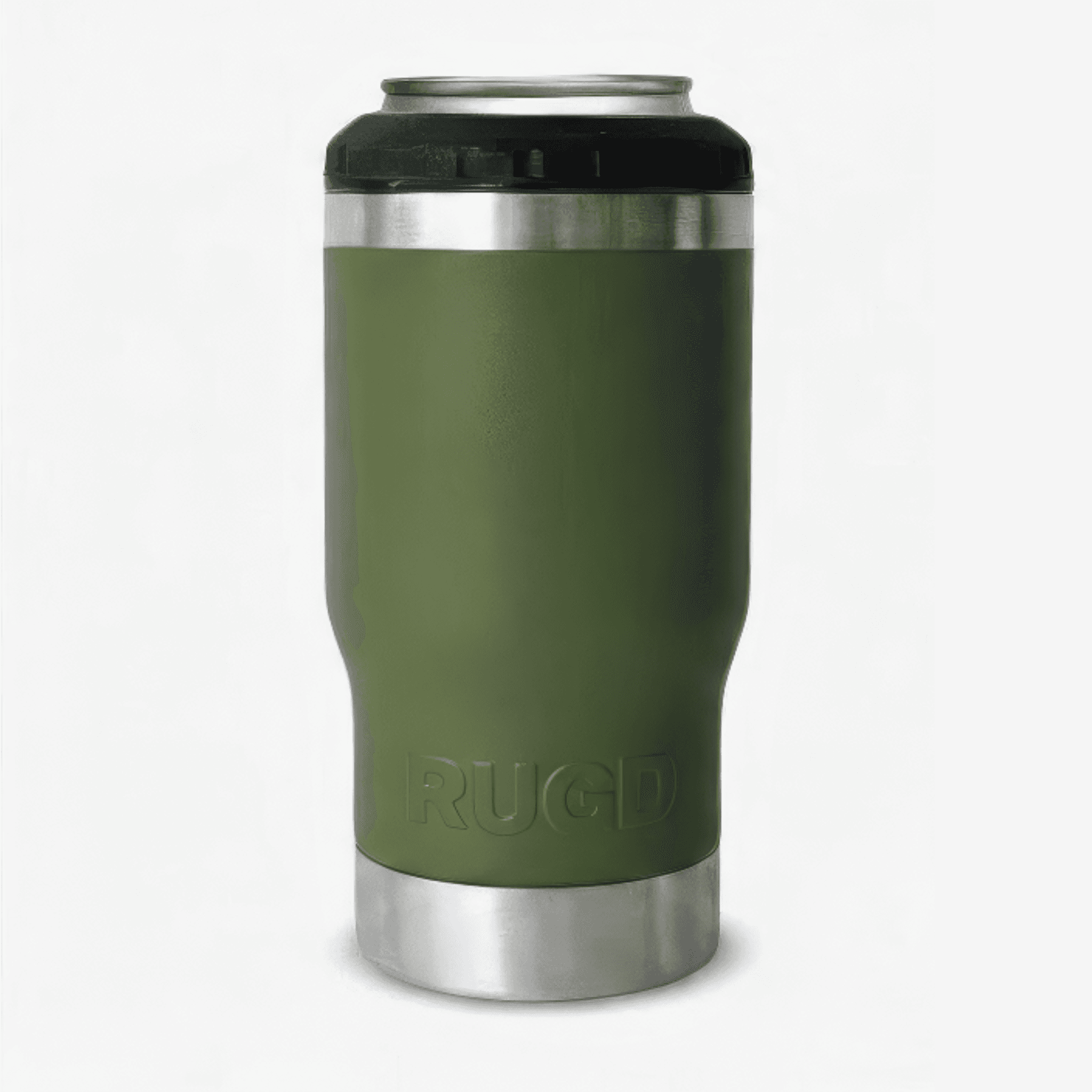 Get Rug'd StubCup Green Stubby Cooler Coffee Cup with Insulated Stainless Steel and Matte Finish