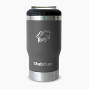 StubCup Grey outdoor tumbler drinking cup from Get Rug'd with durable design for outdoor use