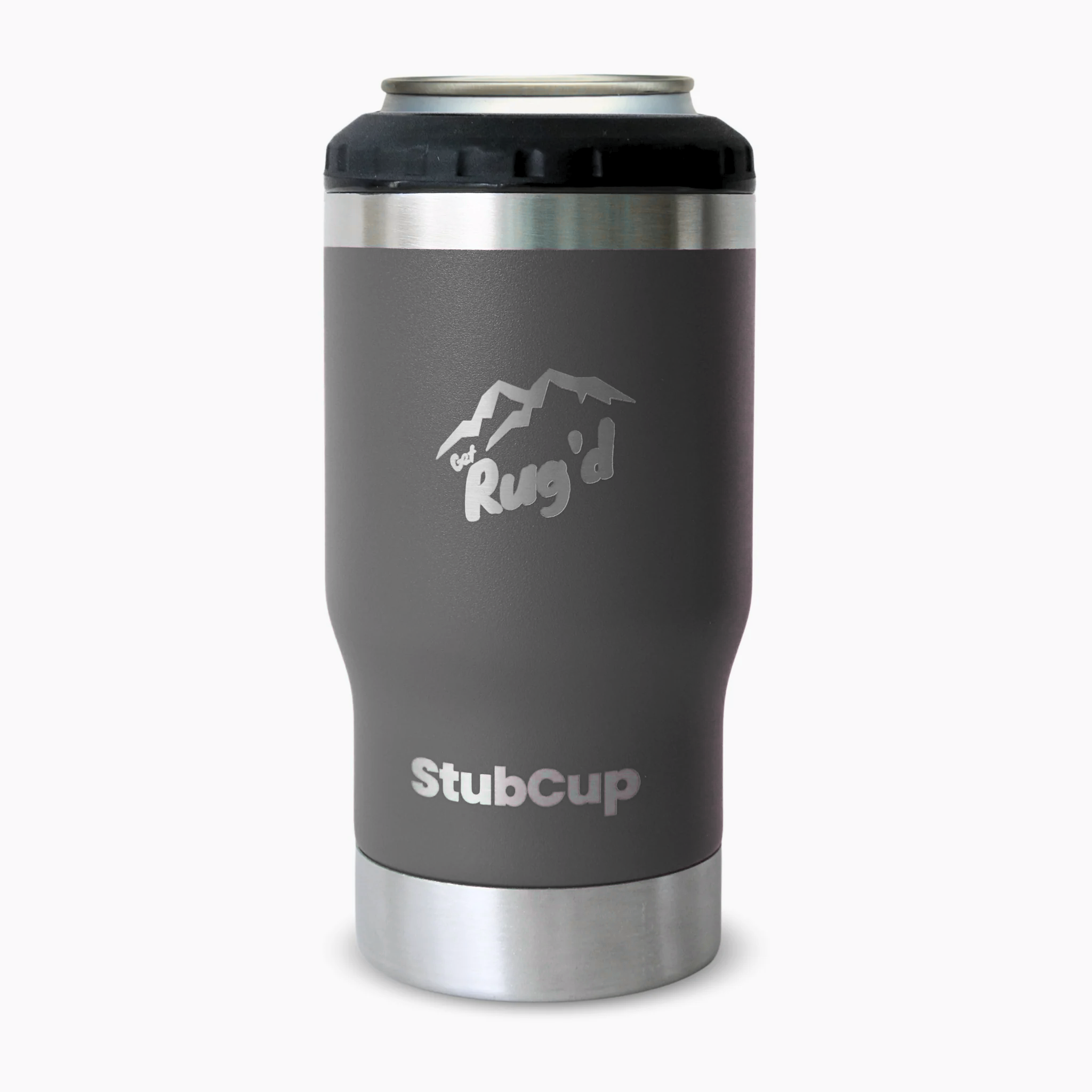 StubCup Grey outdoor tumbler drinking cup from Get Rug'd with durable design for outdoor use