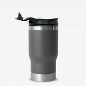 Get Rug'd StubCup Grey stubby cooler coffee cup beer can bottle with a sleek design and spill-proof lid