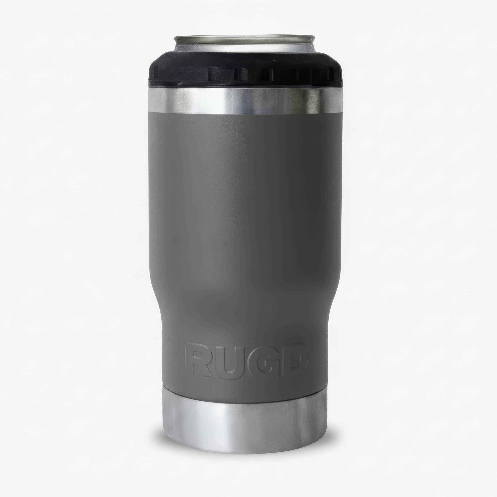 Get Rug'd StubCup Grey stubby cooler coffee cup beer can bottle with a sleek design