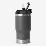 Get Rug'd StubCup Grey stubby cooler coffee cup beer can bottle with a spill-proof lid