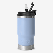 Get Rug'd StubCup insulated tumbler beer coffee in light blue with a flip straw lid