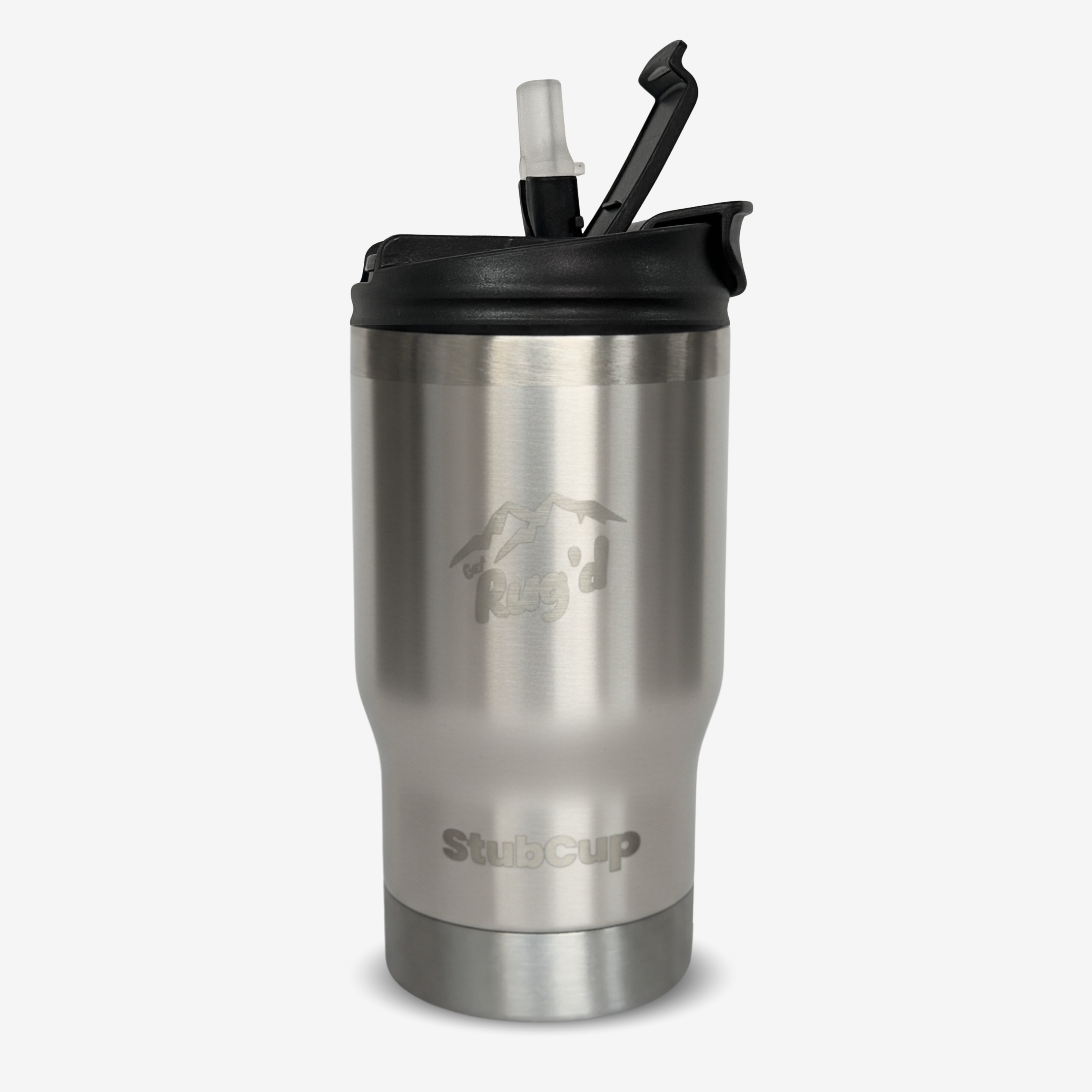 Get Rug'd StubCup stainless steel stubby cooler coffee cup with spill-proof lid for hot and cold drinks