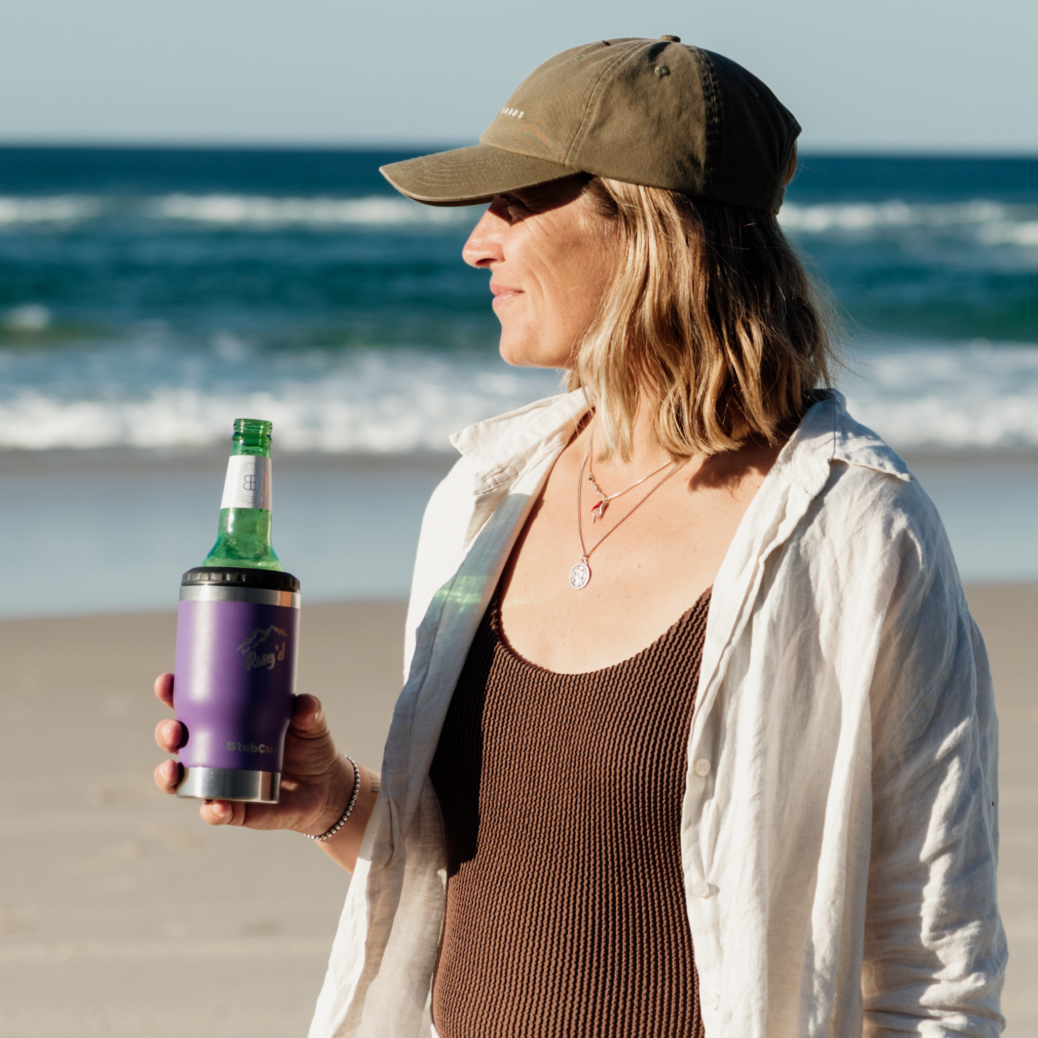 Get Rug'd StubCup stainless steel tumbler purple beer drinking cup ideal for outdoor activities